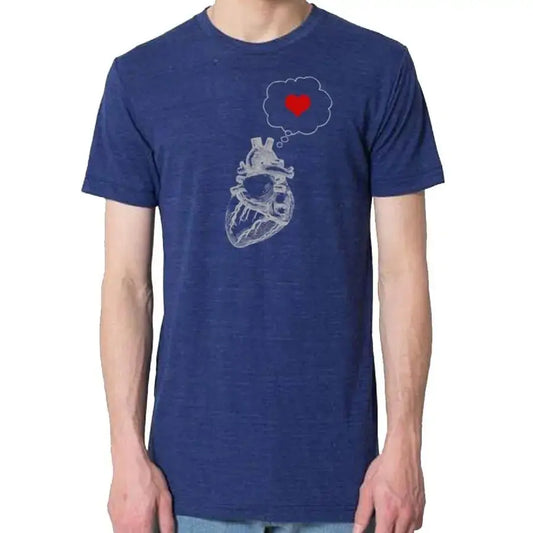 Mens heart thinking Graphic Tee $25.55 From Gee Kay's  | Family Fashion