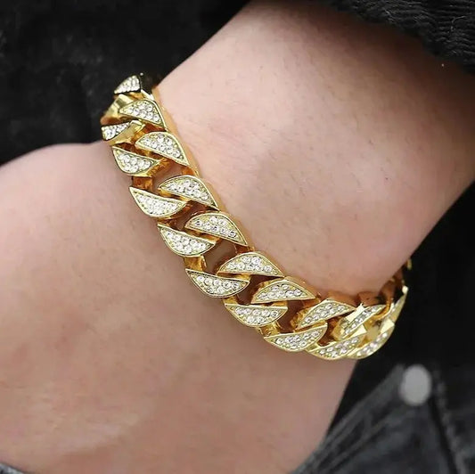 Miami Curb Cuban Chain Bracelet $15.86 From Gee Kay's  | Family Fashion