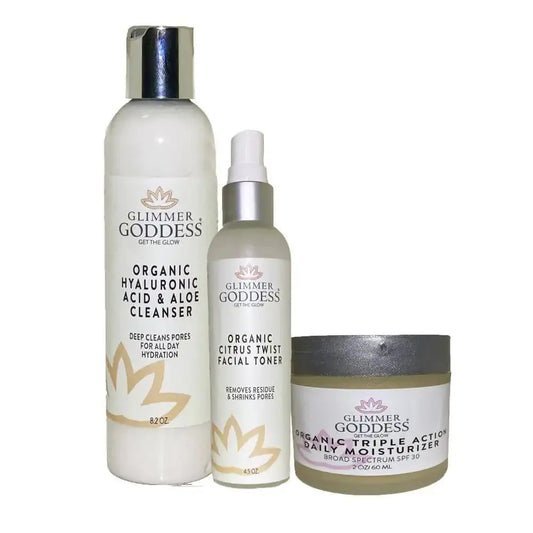 Organic 3 Step Skincare Kit- Cleanse, Tone & Moisturize $80.54 From Gee Kay's  | Family Fashion