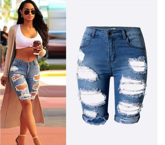 Bermuda Ripped Shorts $22.34 From Gee Kay's  | Family Fashion