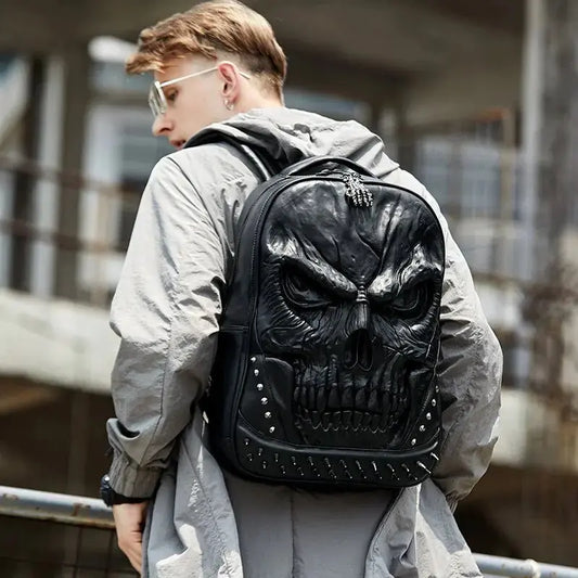 Skull Leather Large Backpack $65.36 From Gee Kay's  | Family Fashion